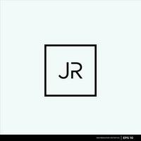 jr letra vector logo con un único, limpiar y elegante forma