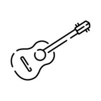 Camping, travel and picnic icon. Vector outdoor season theme in autumn or spring. Guitar and music.