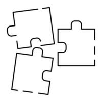 Board game or table game line icon vector and illustration. Fun and activity. Puzzle.