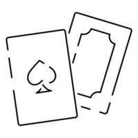 Table and board game line icon vector or illustration. Fun and activity. Card.