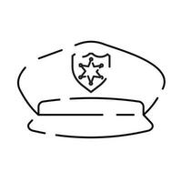 Police line icon. Law and Judgement line icons. Justice, Court of law and Government vector linear icon. Police hat.