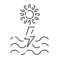 Energy sources, types and renewable energy or alternative line icon. Energy Related Types Of Vector. Contains Icons like Hydro Power Plant, Solar Cell, Fossil Fuel. vector