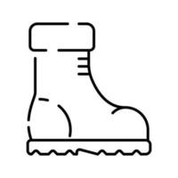 Camping, travel and picnic equipment icon. Vector autumn or summer hiking, wilderness, adventure icon. Boots.