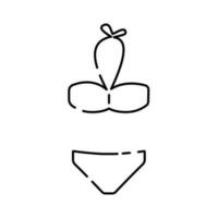 traje de baño icono. elemento de ropa icono para móvil concepto y web aplicaciones Delgado línea traje de baño icono lata ser usado para web y móvil. bikini, ropa de playa en verano. vector