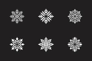 Merry Christmas Snowflakes In White vector