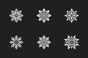 Merry Christmas Snowflakes In White vector