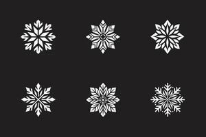 Merry Christmas Snowflakes In White vector