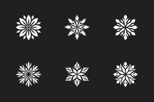 Merry Christmas Snowflakes In White vector