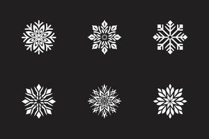 copos de nieve para navidad vector