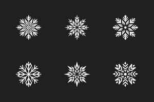 copos de nieve para navidad vector