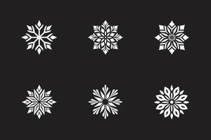 copos de nieve para navidad vector