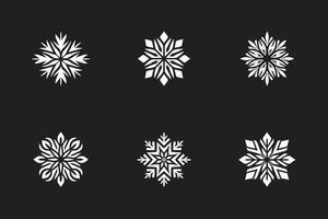 copos de nieve para navidad vector