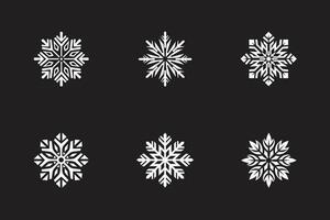 copos de nieve para navidad vector