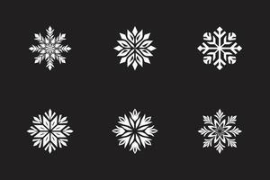 Merry Christmas Snowflakes In White vector