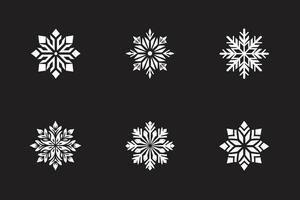 copos de nieve para navidad vector