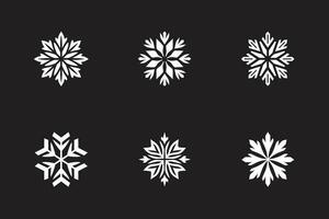 Merry Christmas Snowflakes In White vector