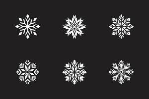 copos de nieve para navidad vector