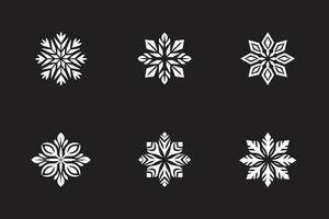 copos de nieve para navidad vector