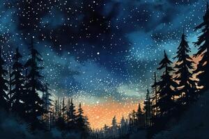 Starry Sky dark illustration background photo