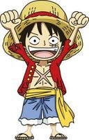 Vector manga anime pirate japan character cute cartoon