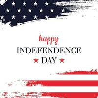 4th of July Background. USA Independence Day Background with United States flag and Lettering text happy Independence day. vector