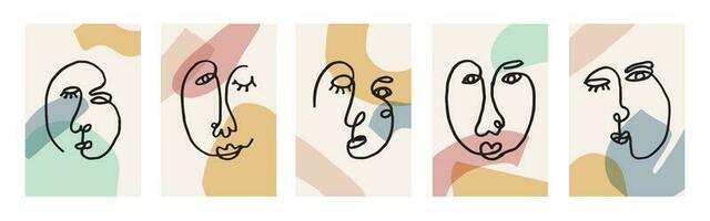 The art of abstract face painting vector