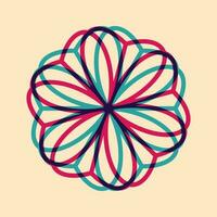 Geometric object  with riso print effect. Vector. Graphic element  for fabric, textile, clothing, wrapping paper, wallpaper, poster. Graphic element.  Perfect For your own decoration or design vector