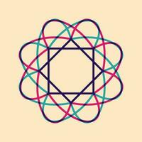 Geometric object  with riso print effect. Vector. Graphic element  for fabric, textile, clothing, wrapping paper, wallpaper, poster. Graphic element.  Perfect For your own decoration or design vector