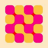 Geometric object  with riso print effect. Vector. Graphic element  for fabric, textile, clothing, wrapping paper, wallpaper, poster. Graphic element.  Perfect For your own decoration or design vector