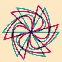 Geometric object  with riso print effect. Vector. Graphic element  for fabric, textile, clothing, wrapping paper, wallpaper, poster. Graphic element.  Perfect For your own decoration or design vector