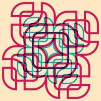 Geometric object  with riso print effect. Vector. Graphic element  for fabric, textile, clothing, wrapping paper, wallpaper, poster. Graphic element.  Perfect For your own decoration or design vector
