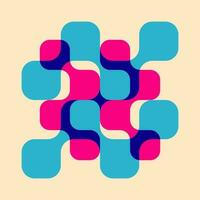 Geometric object  with riso print effect. Vector. Graphic element  for fabric, textile, clothing, wrapping paper, wallpaper, poster. Graphic element.  Perfect For your own decoration or design vector