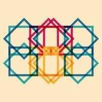 Geometric object  with riso print effect. Vector. Graphic element  for fabric, textile, clothing, wrapping paper, wallpaper, poster. Graphic element.  Perfect For your own decoration or design vector