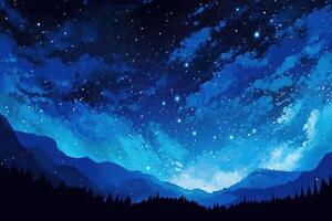 Starry Sky dark illustration background photo