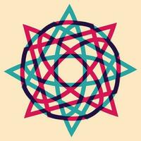 Geometric object  with riso print effect. Vector. Graphic element  for fabric, textile, clothing, wrapping paper, wallpaper, poster. Graphic element.  Perfect For your own decoration or design vector