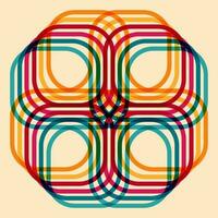 Geometric object  with riso print effect. Vector. Graphic element  for fabric, textile, clothing, wrapping paper, wallpaper, poster. Graphic element.  Perfect For your own decoration or design vector