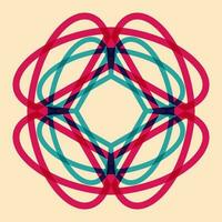 Geometric object  with riso print effect. Vector. Graphic element  for fabric, textile, clothing, wrapping paper, wallpaper, poster. Graphic element.  Perfect For your own decoration or design vector