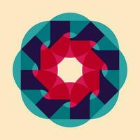 Geometric object  with riso print effect. Vector. Graphic element  for fabric, textile, clothing, wrapping paper, wallpaper, poster. Graphic element.  Perfect For your own decoration or design vector