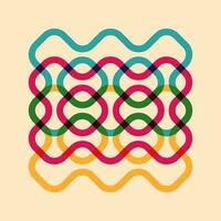 Geometric object  with riso print effect. Vector. Graphic element  for fabric, textile, clothing, wrapping paper, wallpaper, poster. Graphic element.  Perfect For your own decoration or design vector