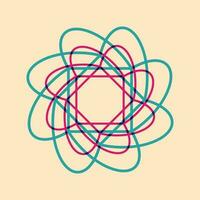Geometric object  with riso print effect. Vector. Graphic element  for fabric, textile, clothing, wrapping paper, wallpaper, poster. Graphic element.  Perfect For your own decoration or design vector