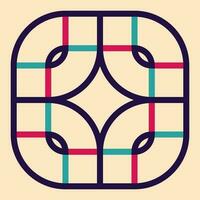 Geometric object  with riso print effect. Vector. Graphic element  for fabric, textile, clothing, wrapping paper, wallpaper, poster. Graphic element.  Perfect For your own decoration or design vector