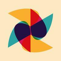 Geometric object  with riso print effect. Vector. Graphic element  for fabric, textile, clothing, wrapping paper, wallpaper, poster. Graphic element.  Perfect For your own decoration or design vector