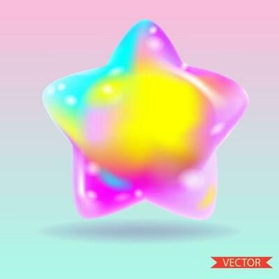 Asterisk in rainbow colors. Vector illustration