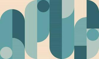 Abstract vector horizontal background, geometric shapes in retro style.