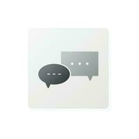 Vector isolated flat icon, communication concept, bubble speech sign.