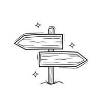 Hand Drawn Directional Marker.  Doodle Vector Sketch Illustration