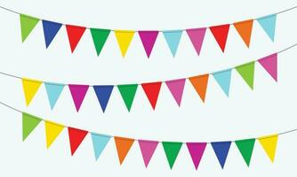 Illustration of Colorful Festival Banner Flags Vector