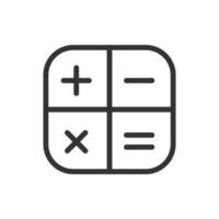 vector illustration of calculator icon set