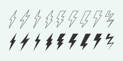 Thunder lighting bolt vector icon.