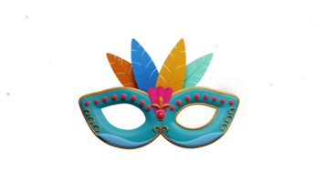 3d rendere di colorato masquerade maschera elemento. png